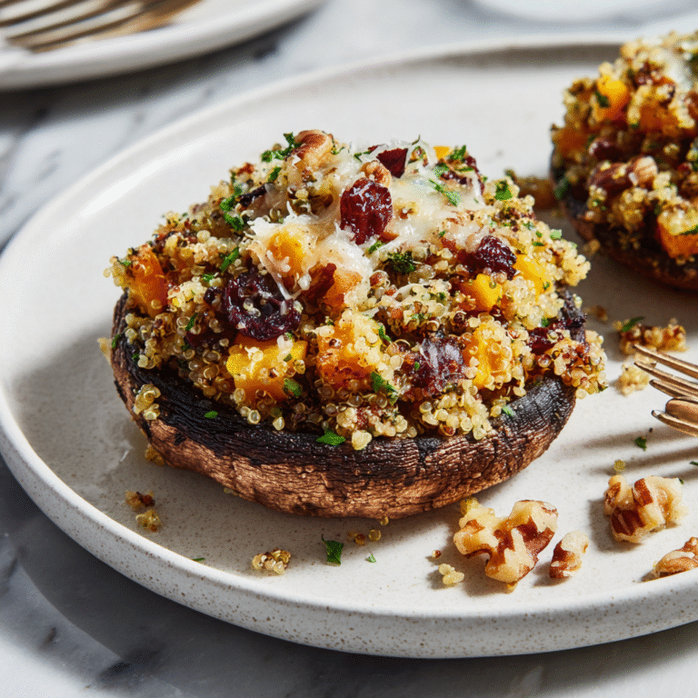 Autumn Harvest Stuffed Portobello Mushrooms