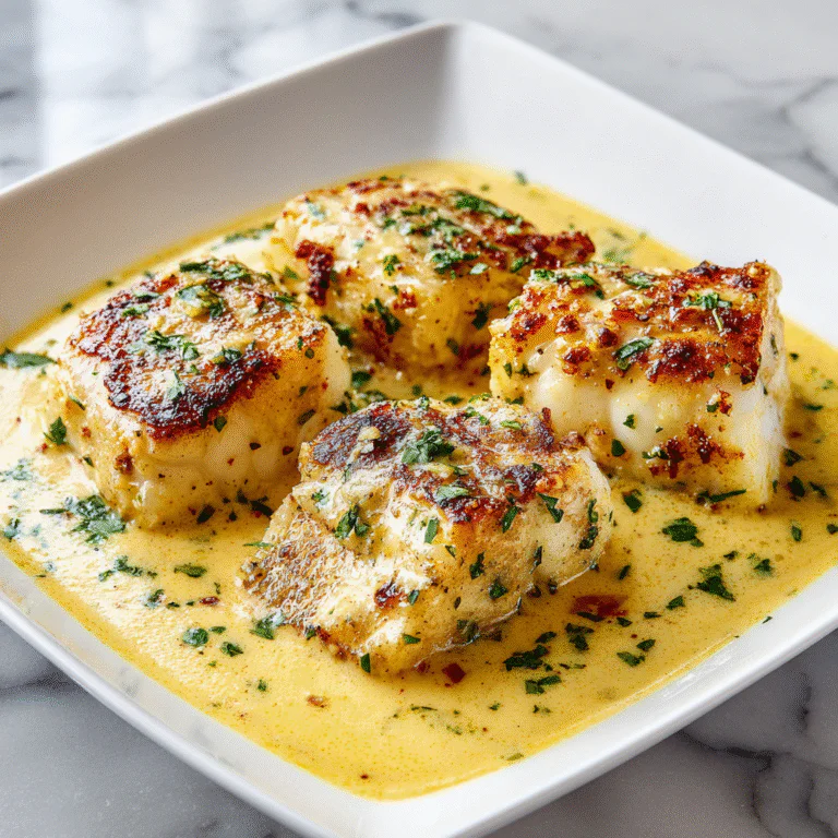 Baked Cod in Coconut Lemon Cream Sauce