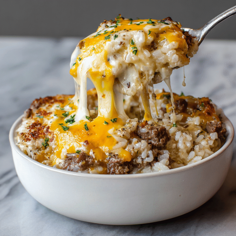 Beefy Garlic Butter Rice Bowl