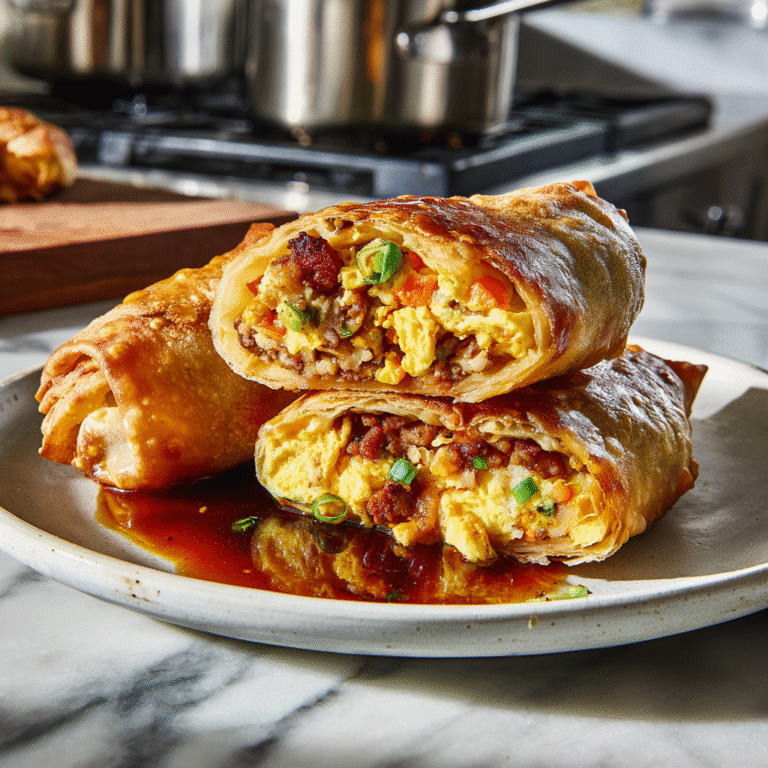 Crispy Homemade Breakfast Egg Rolls