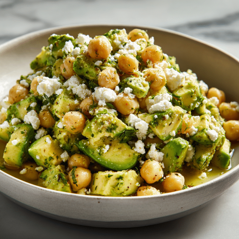 Chickpea Avocado Feta Salad