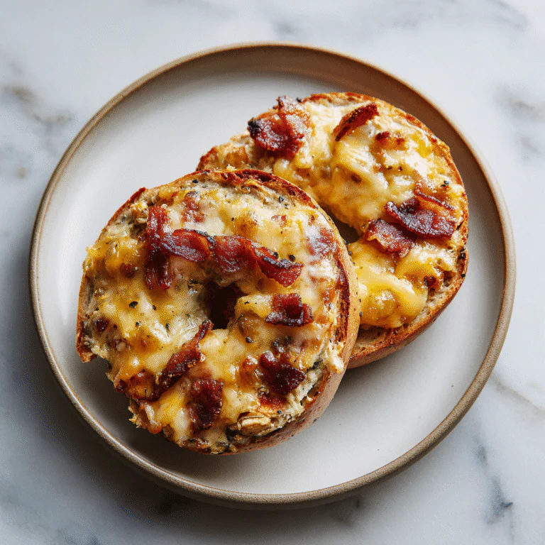 Creamy Bacon Cheddar Bagels