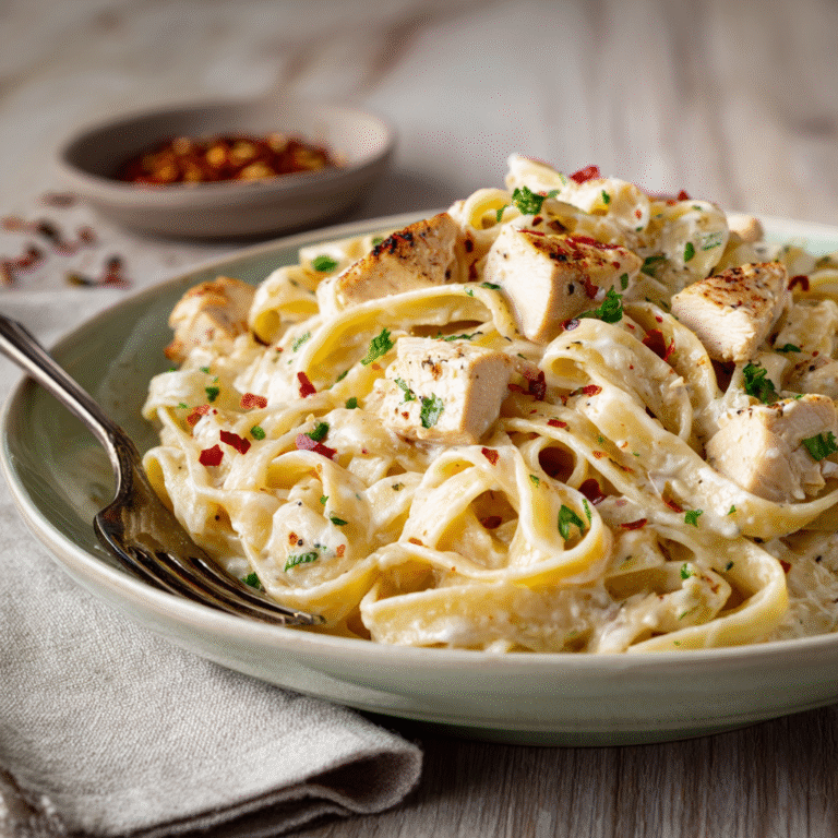 Creamy Chicken Fettuccine Alfredo