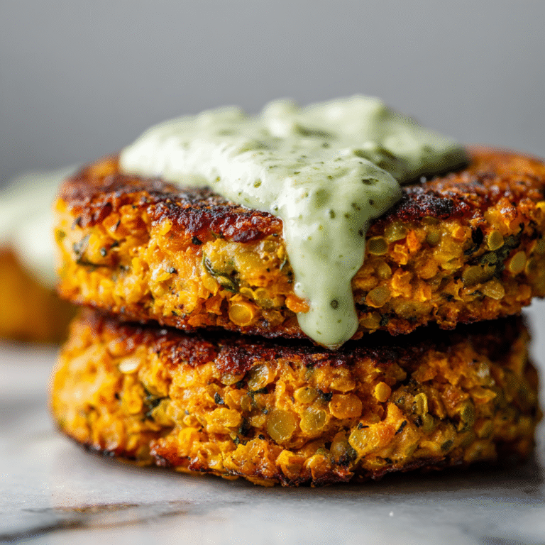 Crispy Sweet Potato & Red Lentil Patties