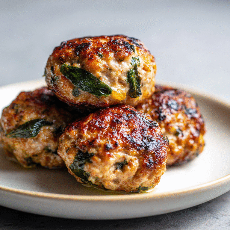 Savory Apple and Sage Turkey Meatballs