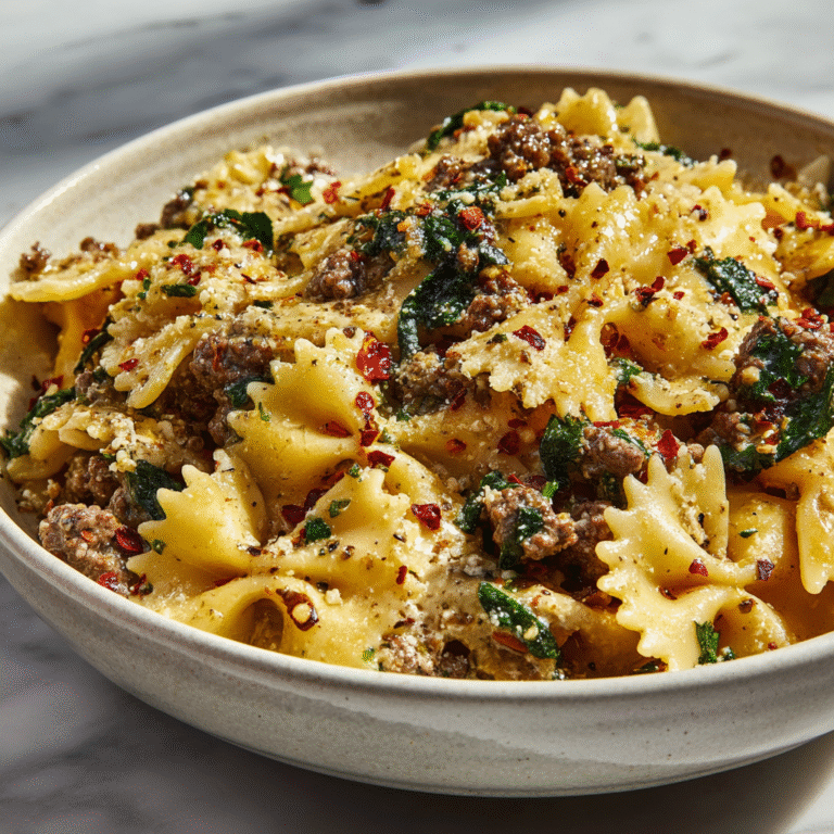 Garlic Butter Pasta & Beef