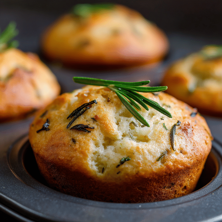 Garlic Rosemary Focaccia Muffins