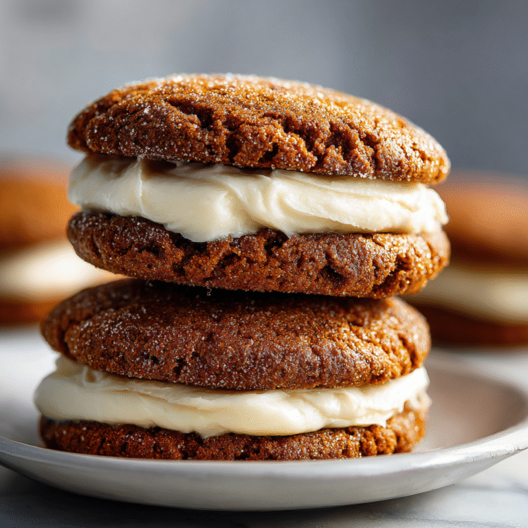 Ginger Molasses Eggnog Sandwich Cookies