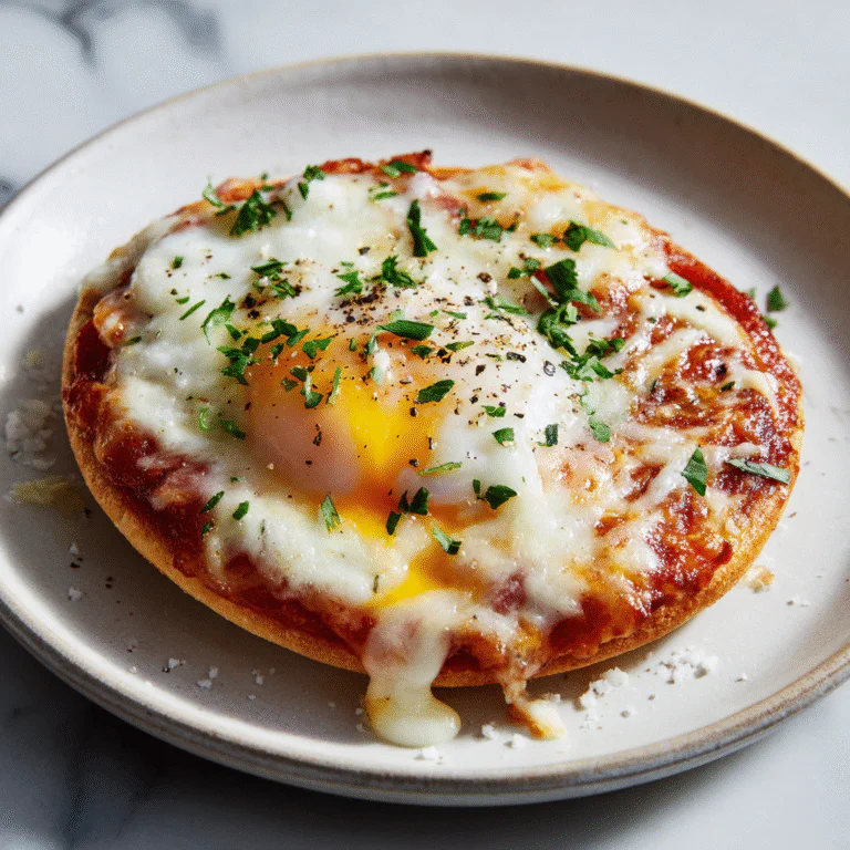 Gooey English Muffin Pizza