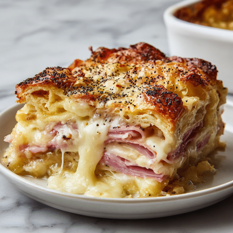 Ham & Cheese Croissant Bake