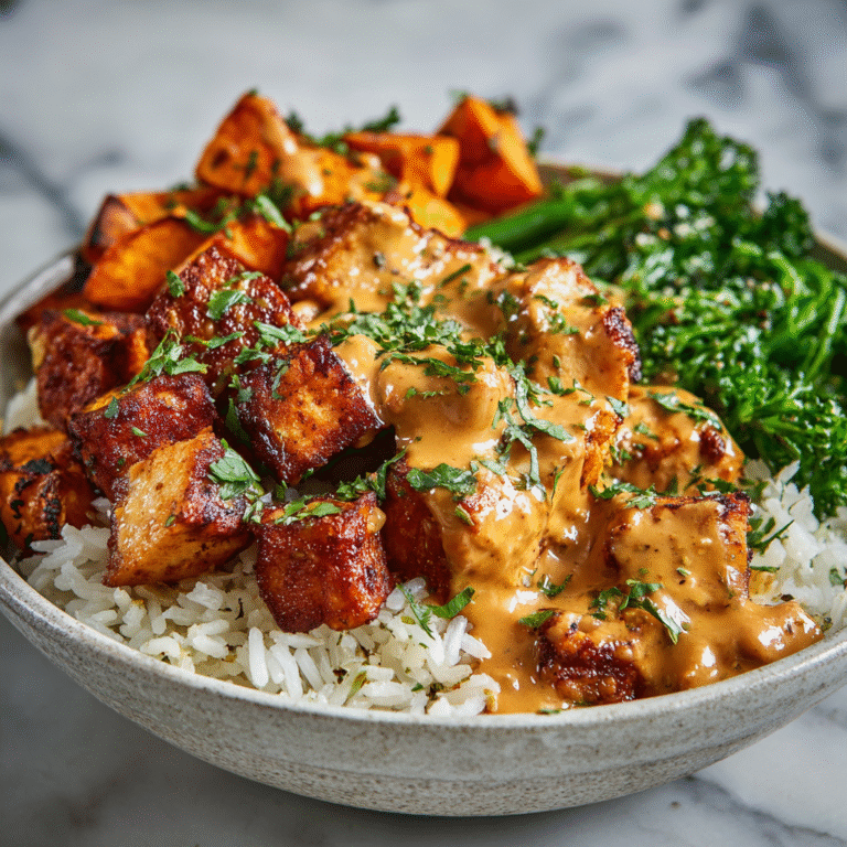 Healthy Chicken & Sweet Potato Bowls
