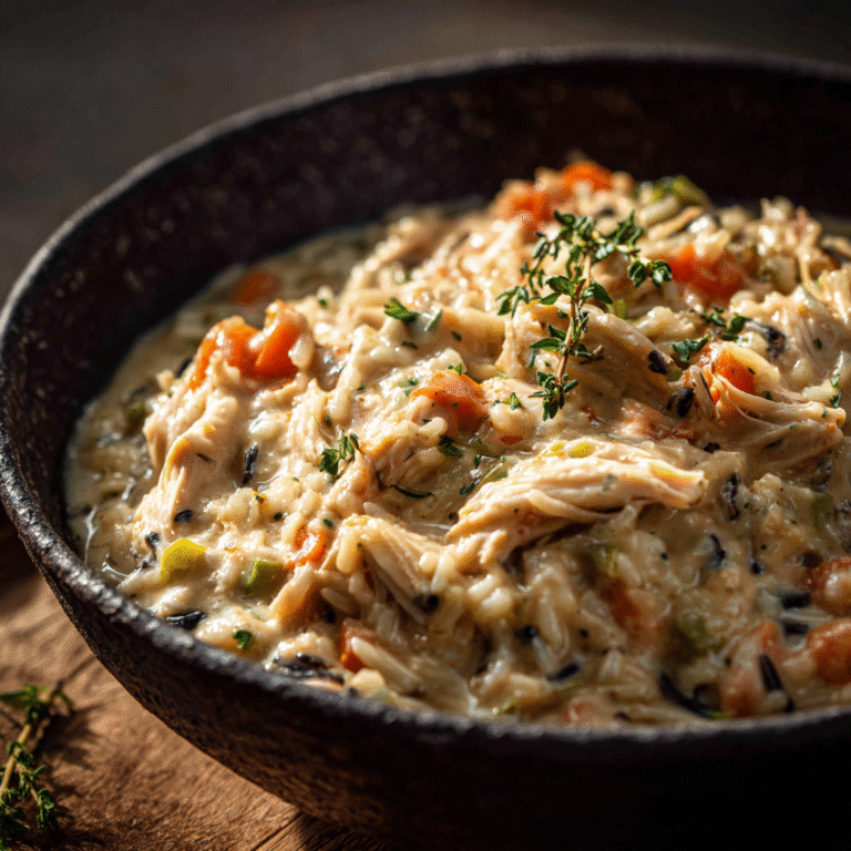 Hearty Crockpot Wild Rice Casserole
