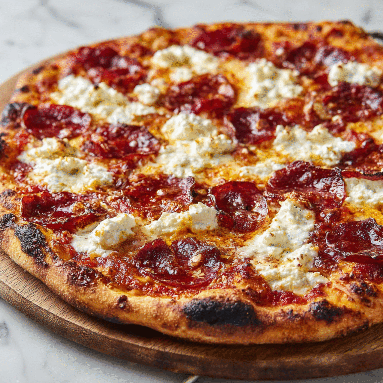 Hot Honey Pepperoni Ricotta Pizza