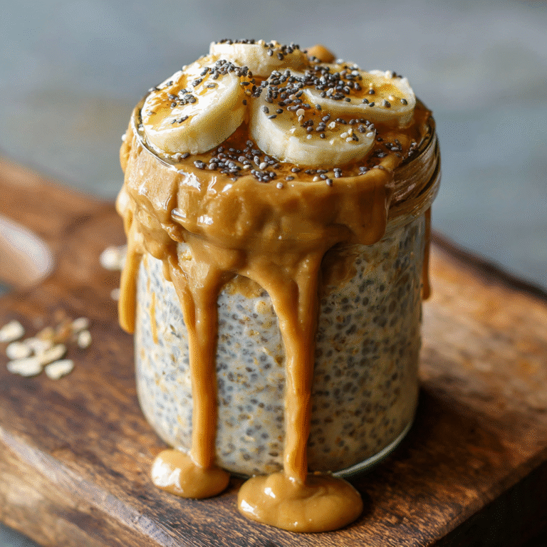 Peanut Butter Banana Chia Overnight Oats