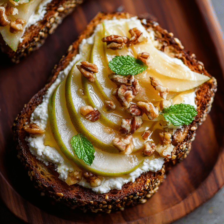 Pear and Honey Ricotta Toast