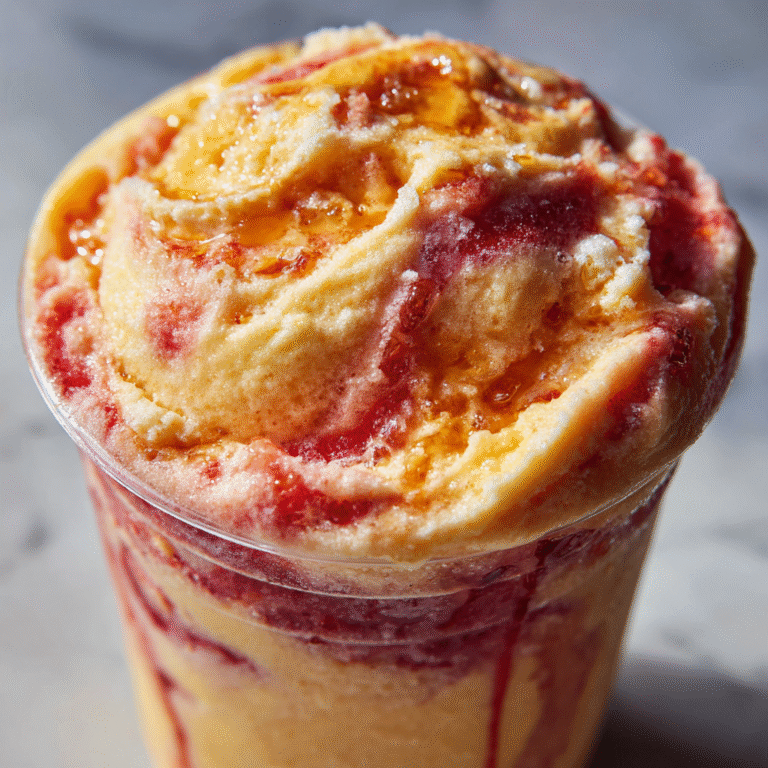 Pineapple Strawberry Swirled Slushies