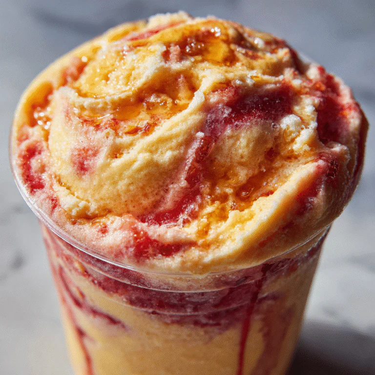 Pineapple Strawberry Swirled Slushies