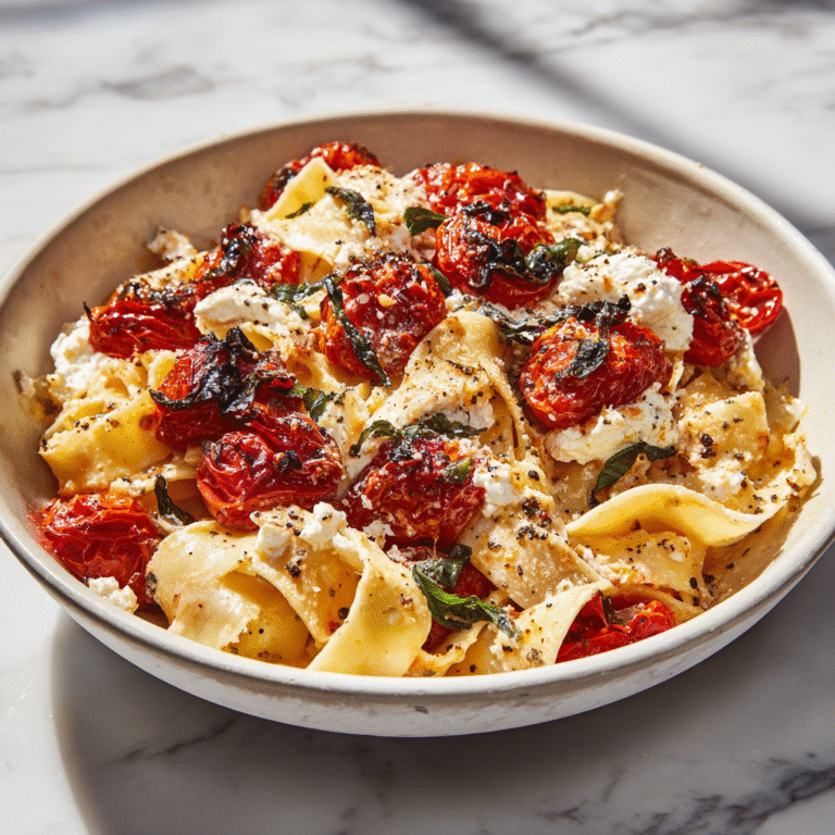 Roasted Tomato and Garlic Ricotta Pasta
