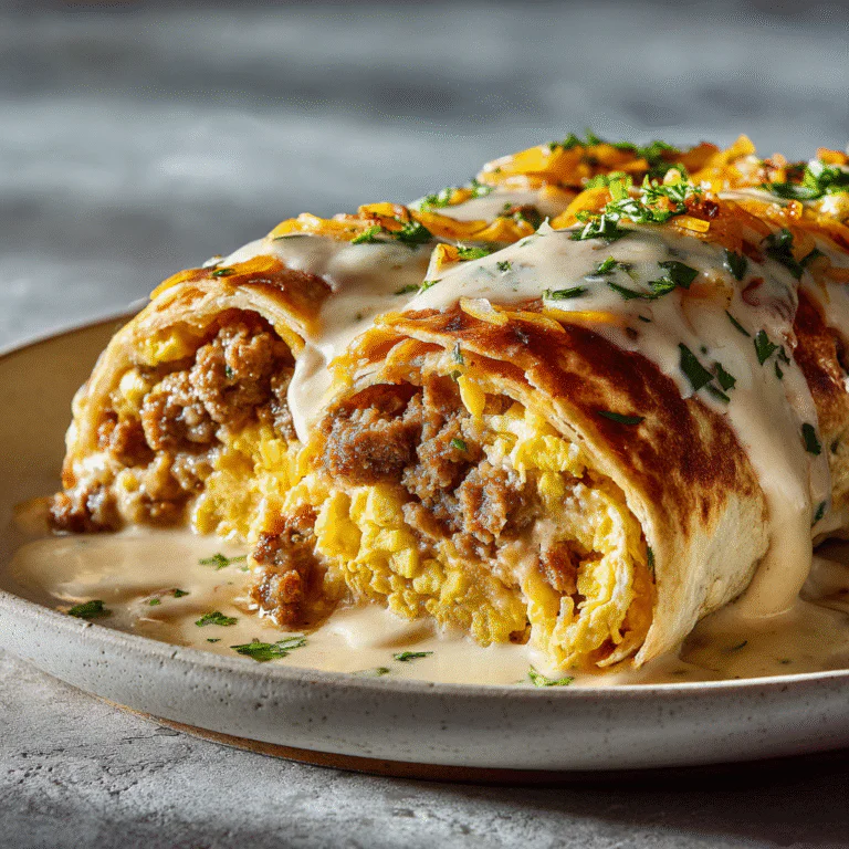 Sausage Gravy Breakfast Enchiladas