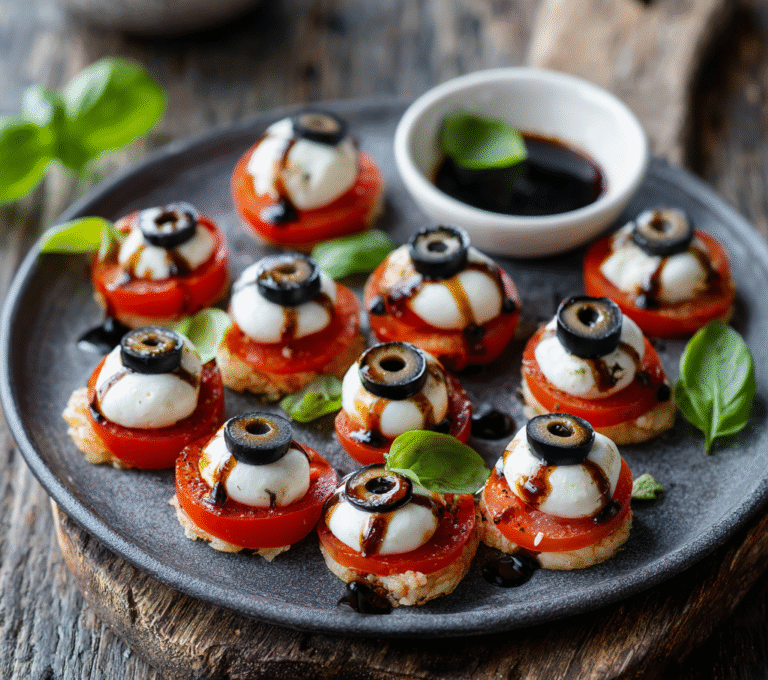 Spooky Eyeball Caprese Bites