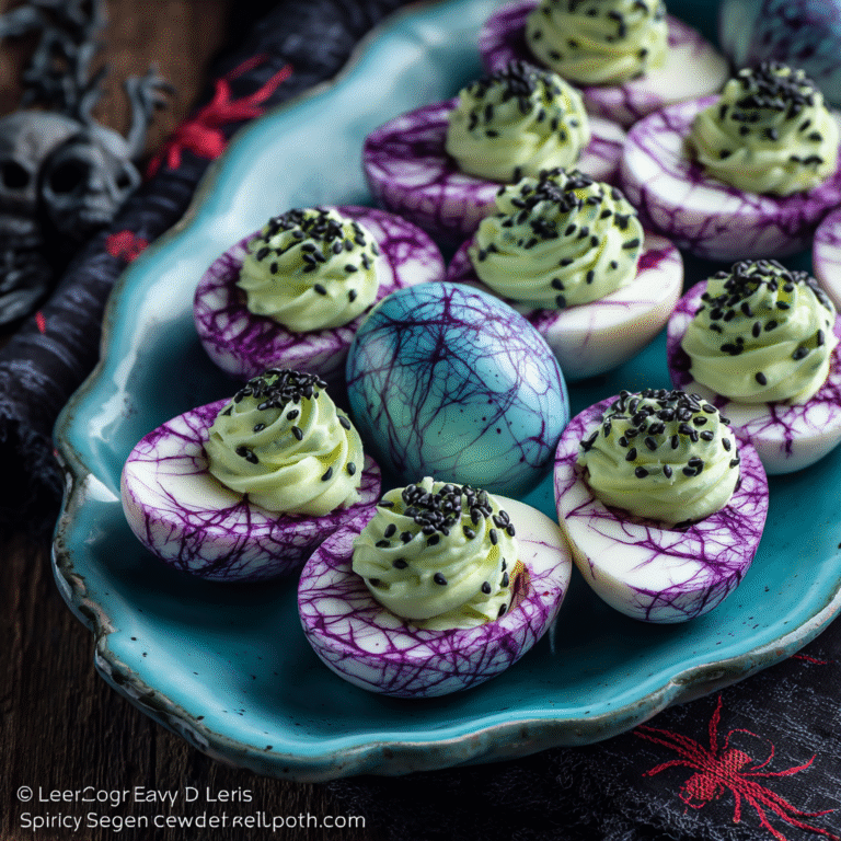 Spooky Halloween Deviled Eggs