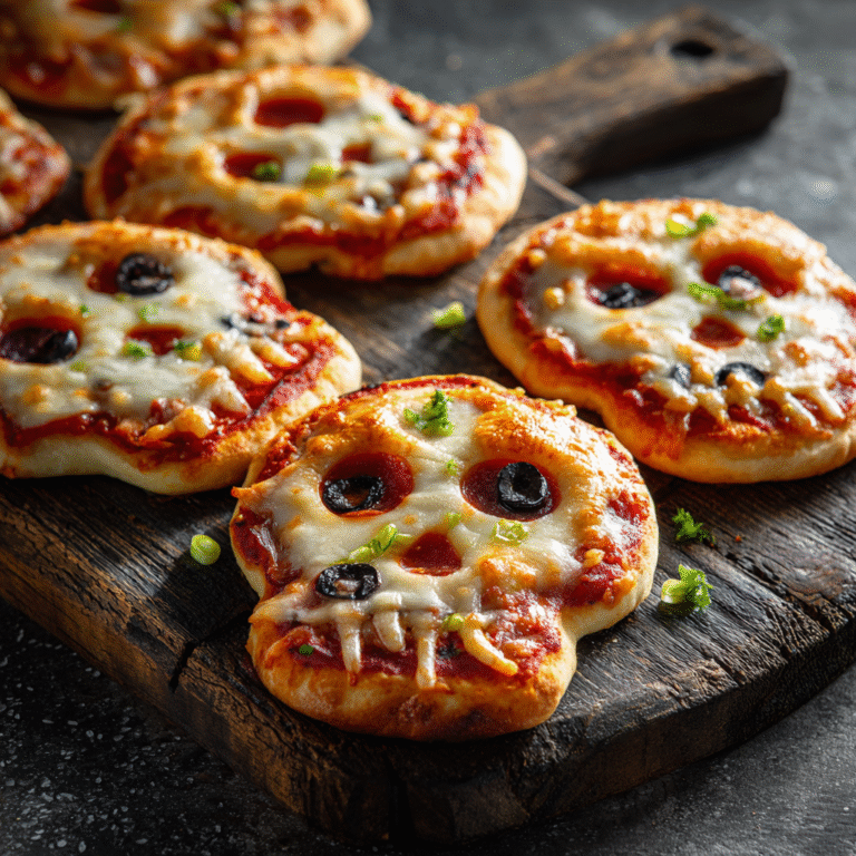 Spooky Halloween Skull Pizzas