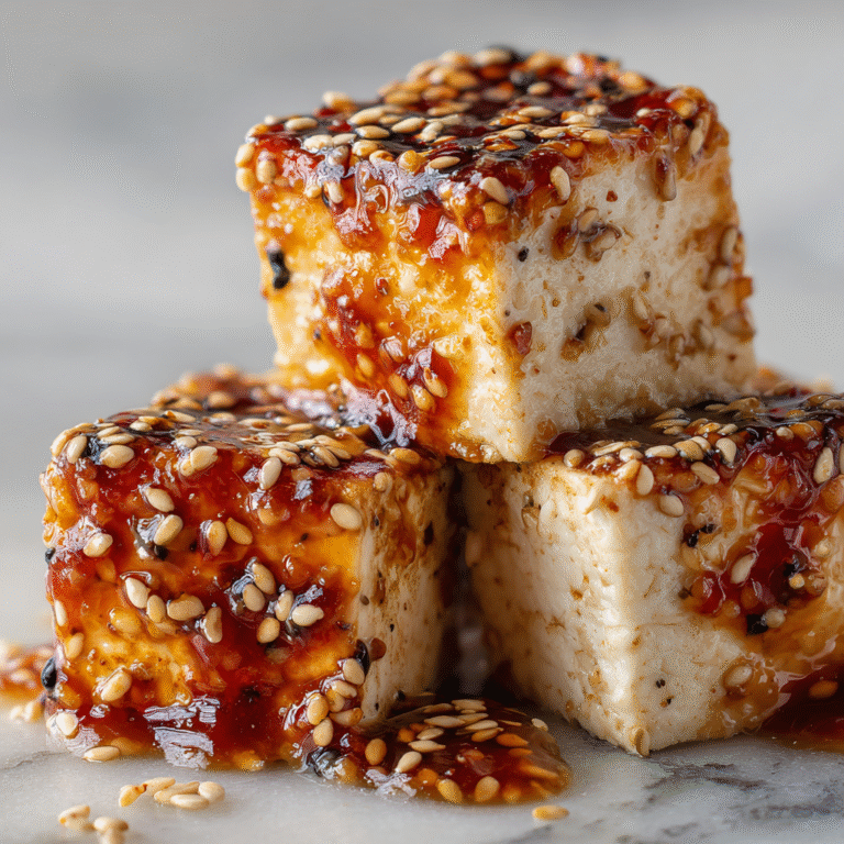 Sticky Sesame Garlic Tofu