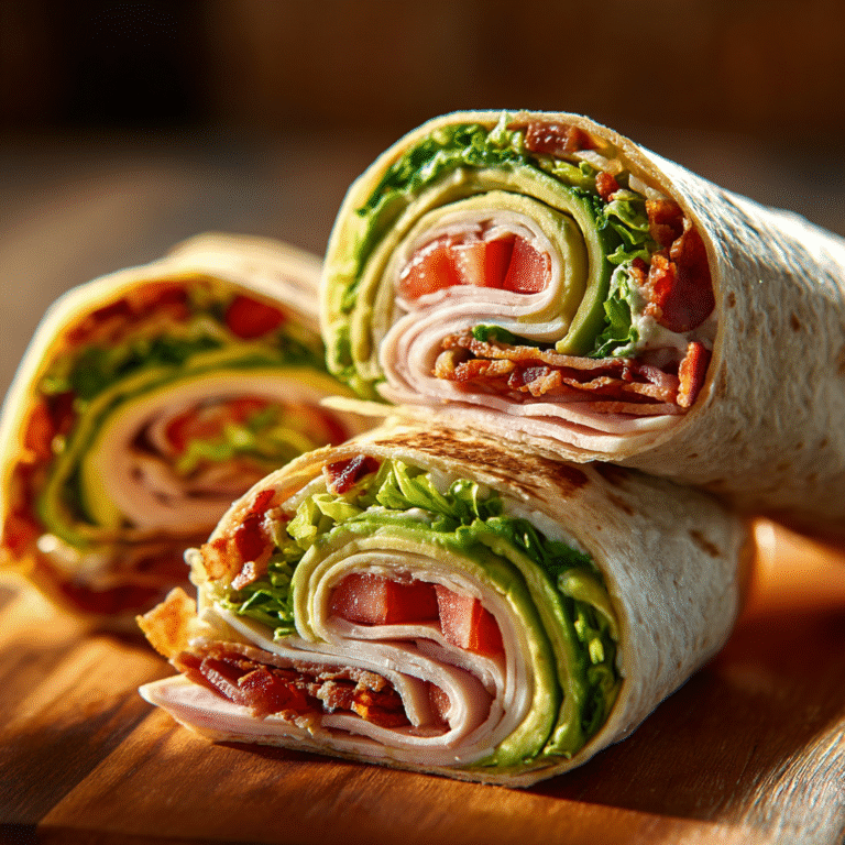 Turkey Avocado Club Wraps