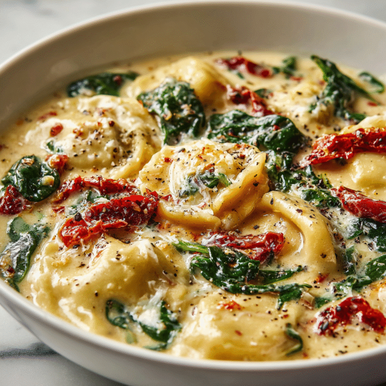 Creamy Tuscan Ravioli Soup