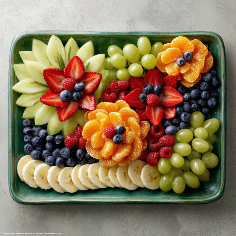 Vibrant Flower Fruit Platter