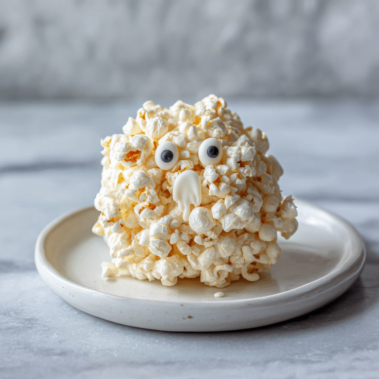 Ghost Popcorn Ball Treats