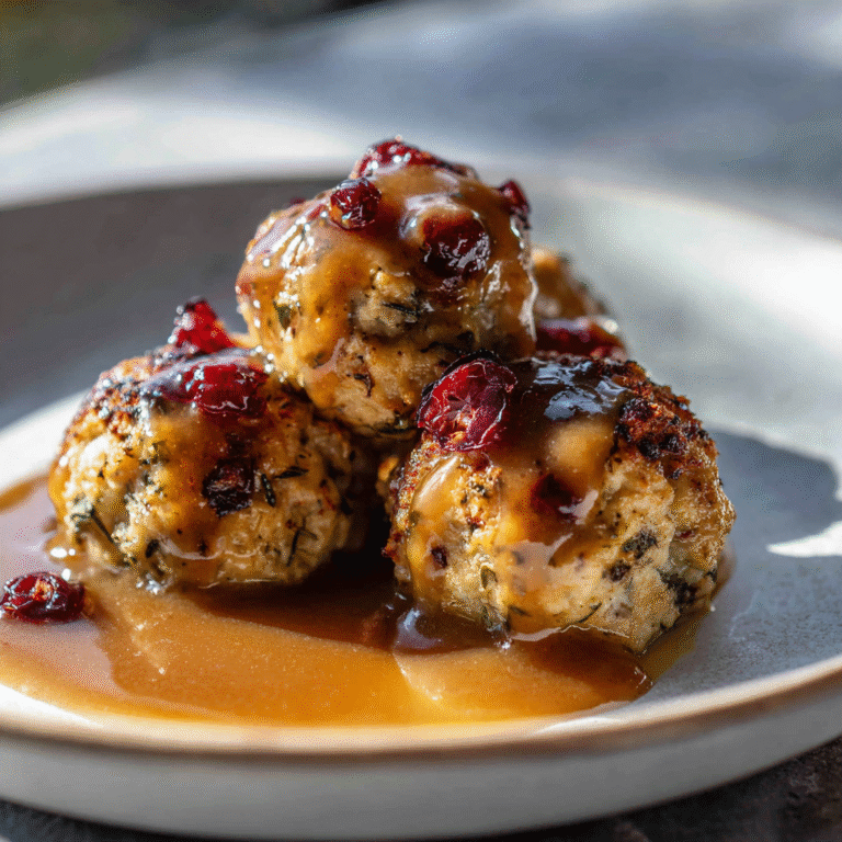 Cranberry Turkey Stuffing Balls