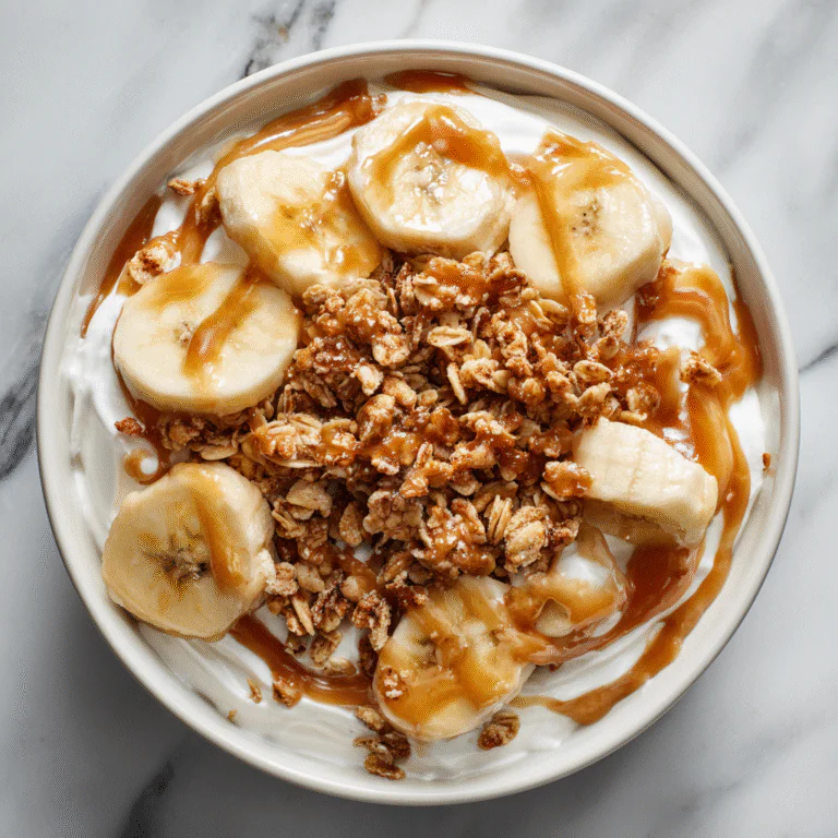 Salted Caramel Banana Yogurt Bowl