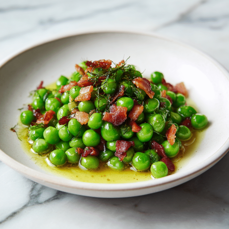 Peas & Pancetta salad