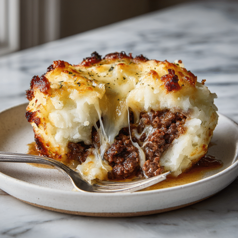 Stuffed Mashed Potato Nests