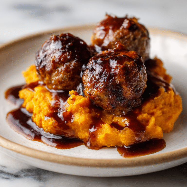 Maple Bourbon Pork Meatballs