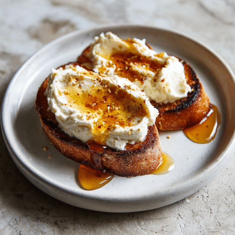 Whipped Feta Hot Honey Crostini