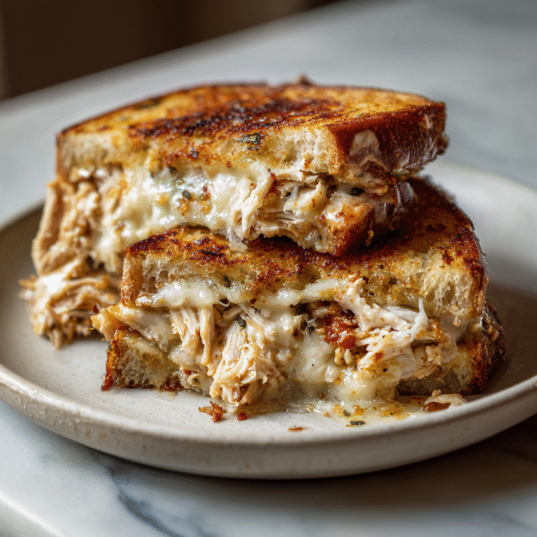 Cheesy Chicken Garlic Sandwich