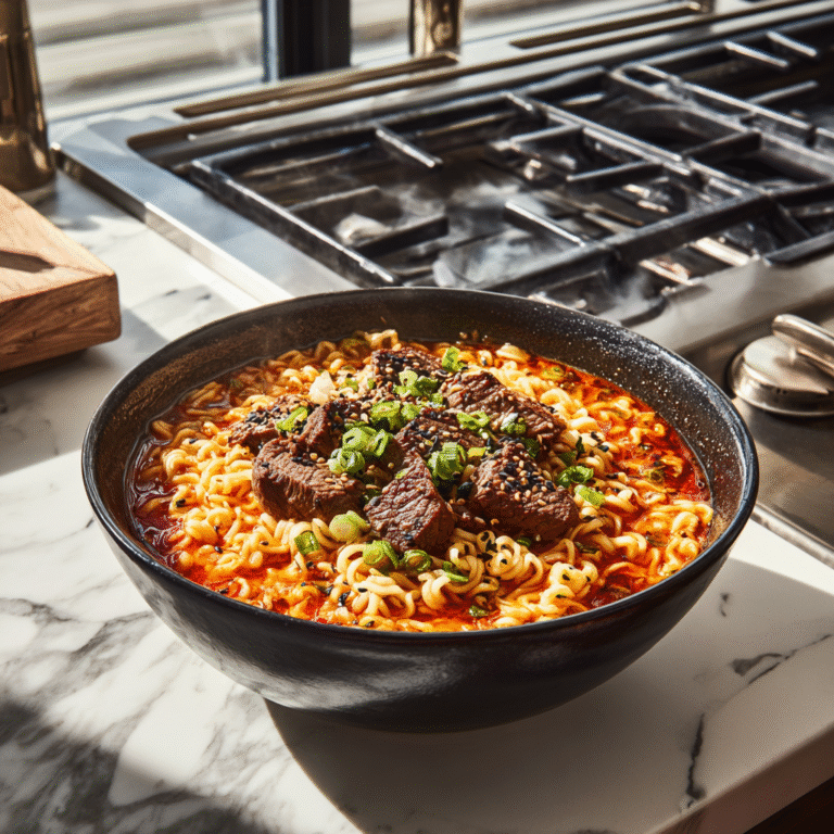 Creamy Spicy Beef Ramen