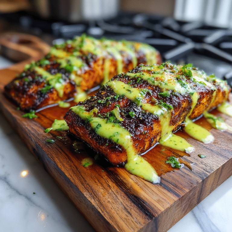 Spicy Cajun Salmon & Avo Sauce