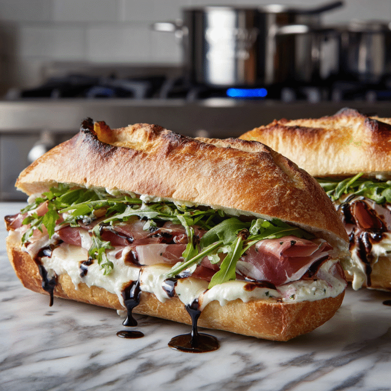 Prosciutto & Creamy Stracciatella Sandwich