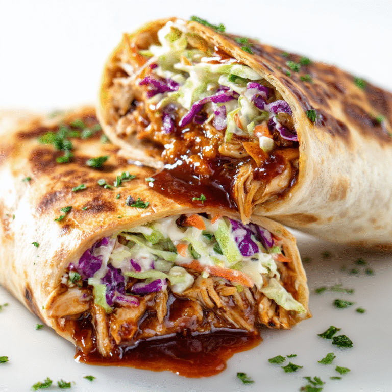 BBQ Chicken Coleslaw Wraps