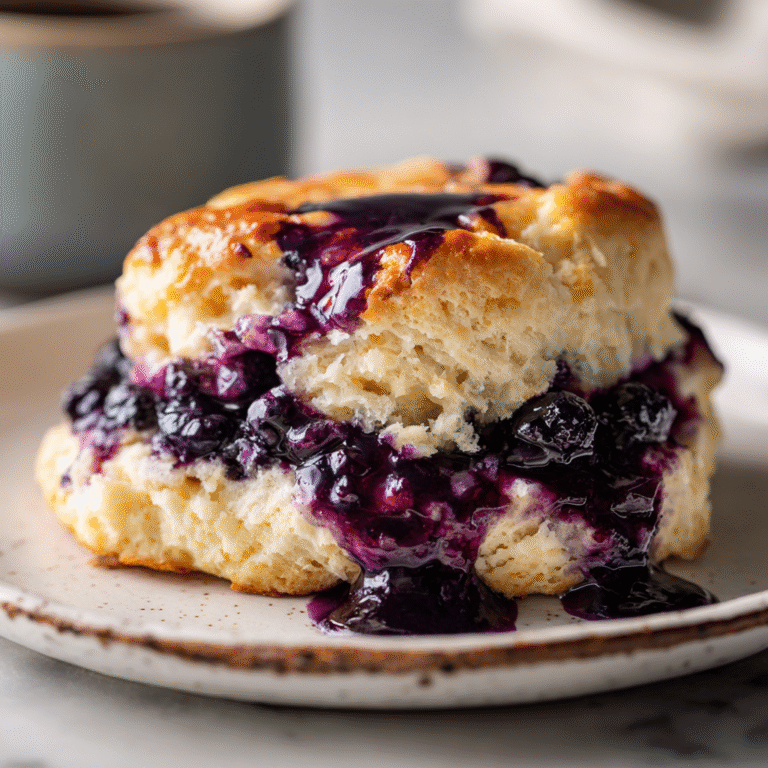 Quick Buttery Blueberry Biscuits