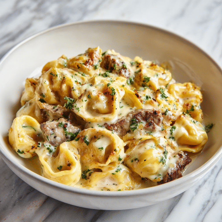 Cheesesteak Tortellini Pasta
