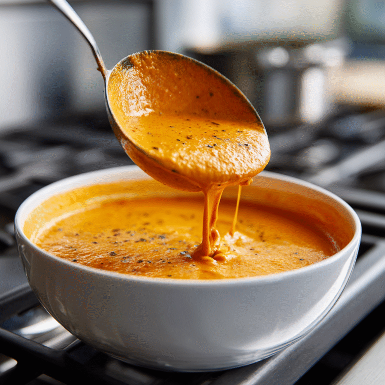 Roasted Red Pepper Gouda Soup