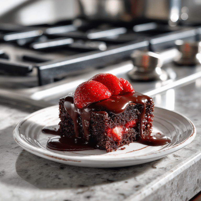 Fudgy Strawberry Ganache Brownies