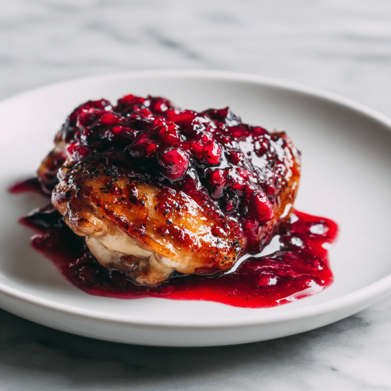 Sticky Cranberry Glazed Chicken