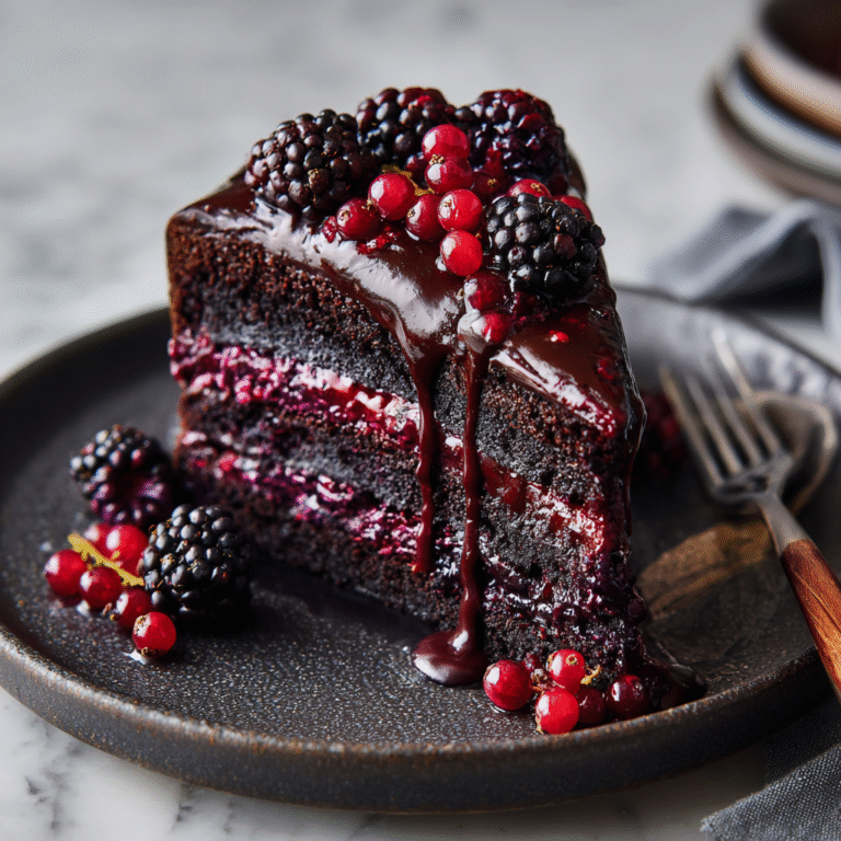 Black Velvet Blackberry Cake