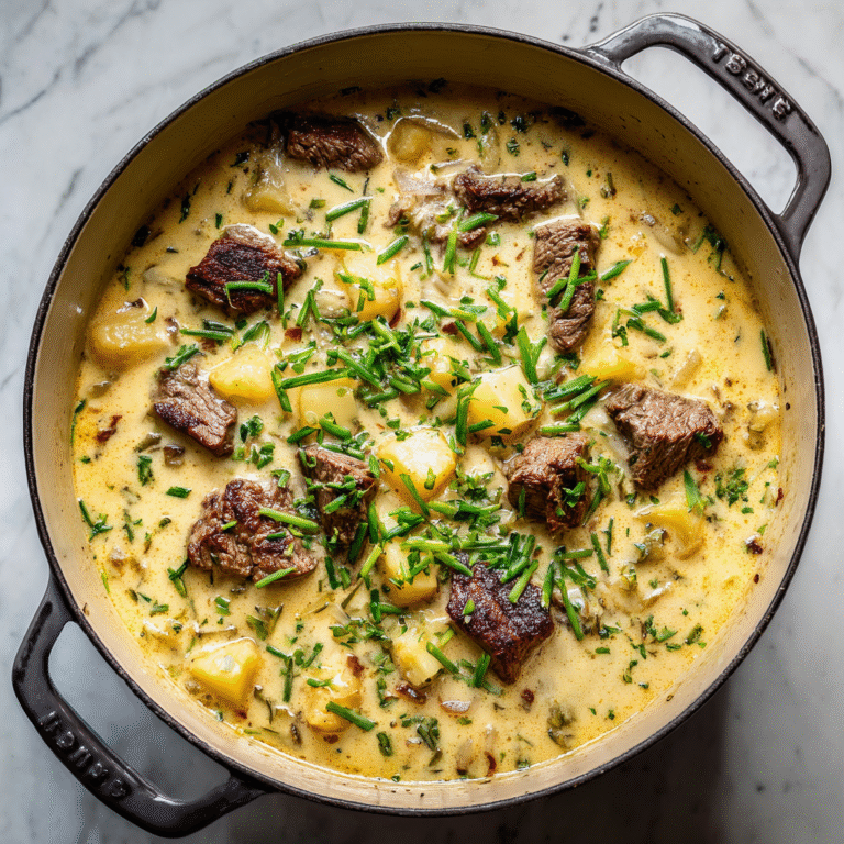Hearty Creamy Steak & Potato Soup
