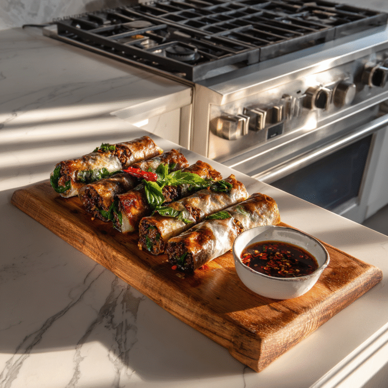 Thai Basil Beef Rolls Recipe